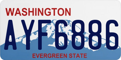 WA license plate AYF6886
