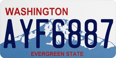 WA license plate AYF6887