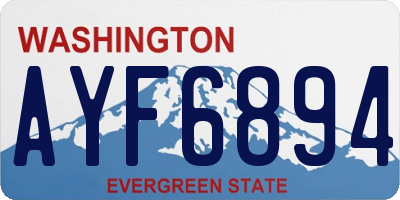 WA license plate AYF6894