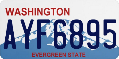WA license plate AYF6895