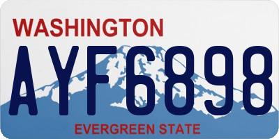 WA license plate AYF6898