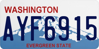 WA license plate AYF6915