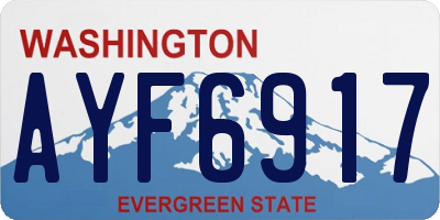 WA license plate AYF6917