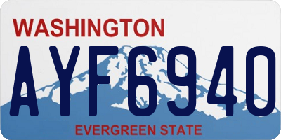 WA license plate AYF6940