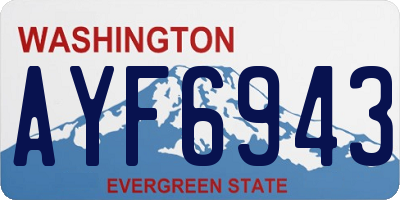 WA license plate AYF6943
