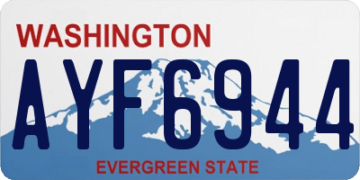 WA license plate AYF6944