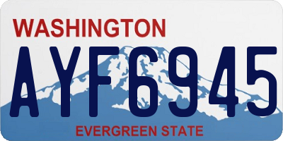 WA license plate AYF6945