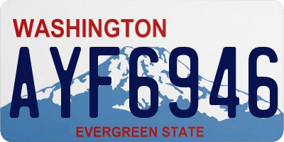 WA license plate AYF6946