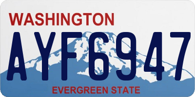 WA license plate AYF6947
