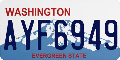 WA license plate AYF6949