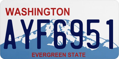 WA license plate AYF6951