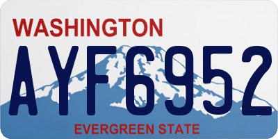 WA license plate AYF6952