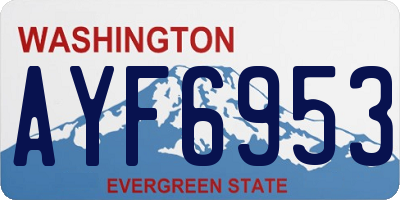 WA license plate AYF6953
