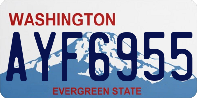 WA license plate AYF6955