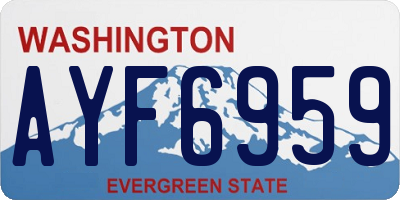 WA license plate AYF6959