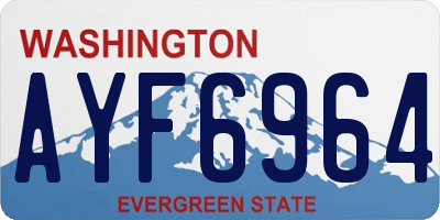 WA license plate AYF6964