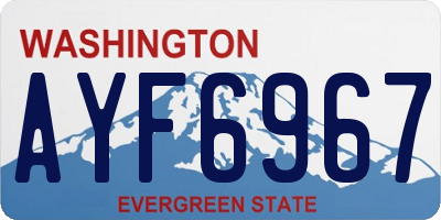 WA license plate AYF6967