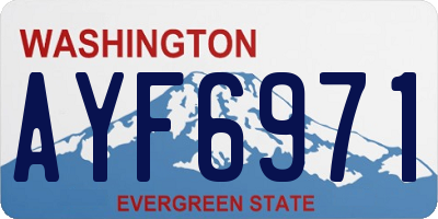 WA license plate AYF6971