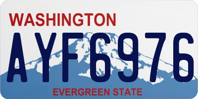 WA license plate AYF6976