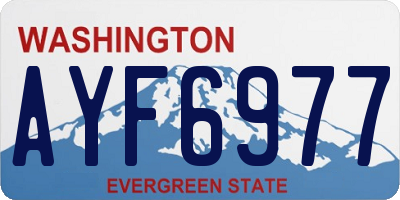 WA license plate AYF6977