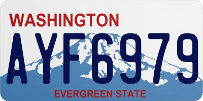 WA license plate AYF6979