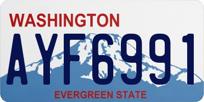 WA license plate AYF6991
