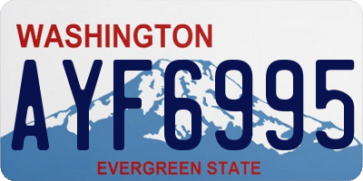 WA license plate AYF6995