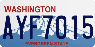 WA license plate AYF7015