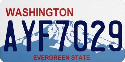 WA license plate AYF7029