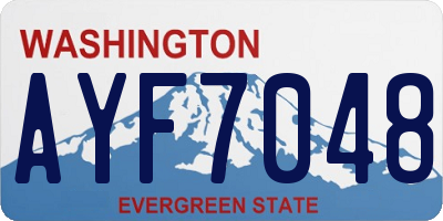 WA license plate AYF7048