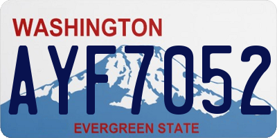 WA license plate AYF7052