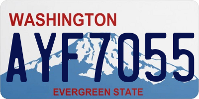 WA license plate AYF7055