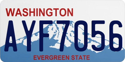 WA license plate AYF7056