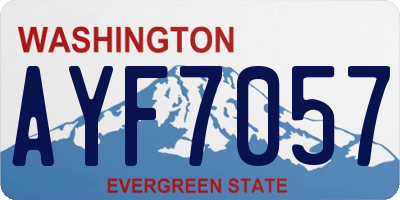 WA license plate AYF7057
