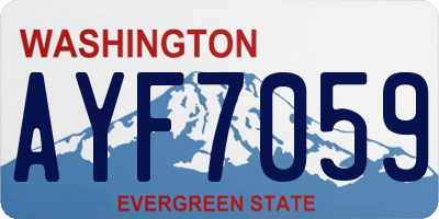 WA license plate AYF7059