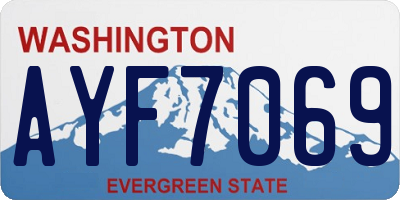WA license plate AYF7069