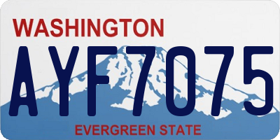 WA license plate AYF7075