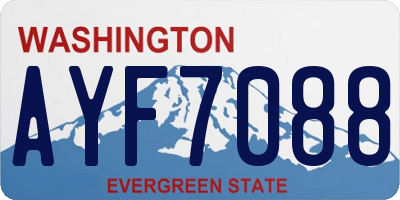 WA license plate AYF7088