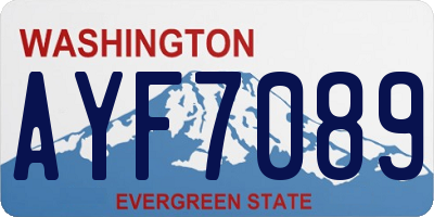 WA license plate AYF7089