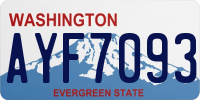 WA license plate AYF7093