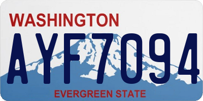 WA license plate AYF7094