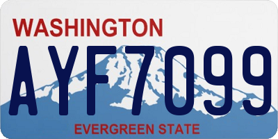 WA license plate AYF7099