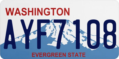 WA license plate AYF7108