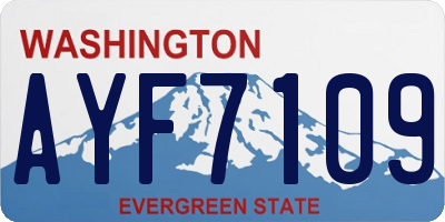 WA license plate AYF7109