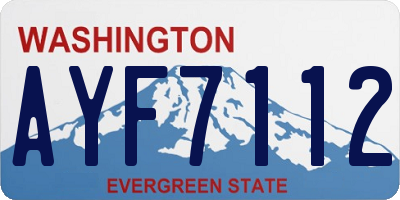 WA license plate AYF7112