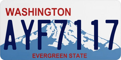 WA license plate AYF7117