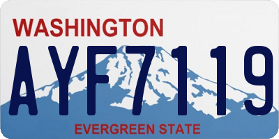 WA license plate AYF7119