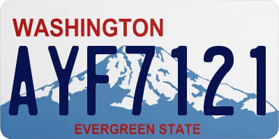 WA license plate AYF7121