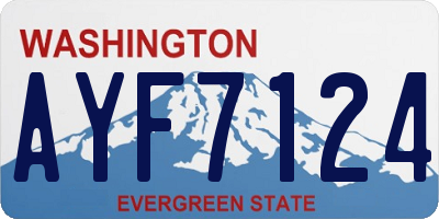 WA license plate AYF7124