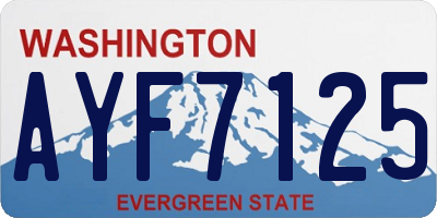 WA license plate AYF7125